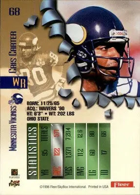 Cris Carter - 1996 Fleer Metal - #68 - Football - Football Card Single