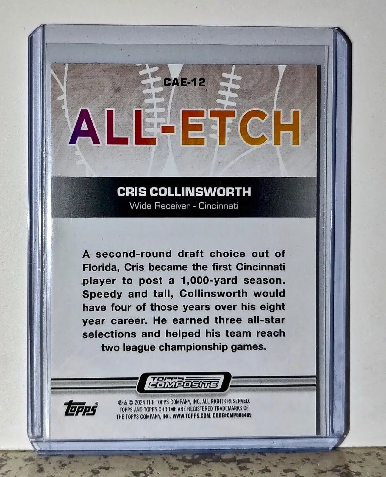 Cris Collinsworth 2023 Topps Chrome ALL-ETCH NFL CAE-12 Card Cincinnati Bengals