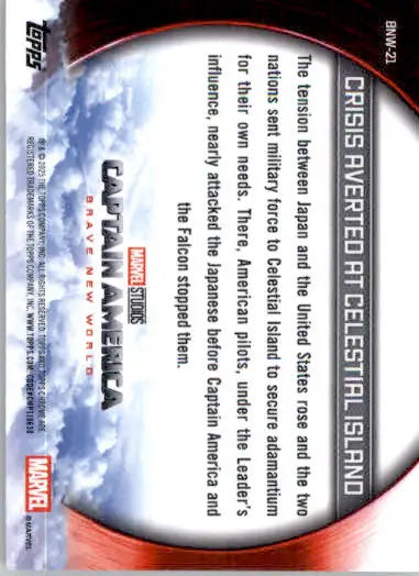 Crisis Averted at Celestial Island 2025 Chrome Marvel #BNW-21 Brave New World - Marvel Card Single