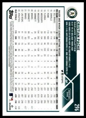 Cristian Pache 2023 Topps #296 Oakland Athletics - Baseball Card Single