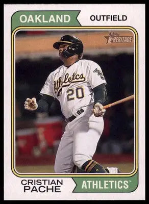 Cristian Pache 2023 Topps Heritage #264 Oakland Athletics - Baseball Card Single