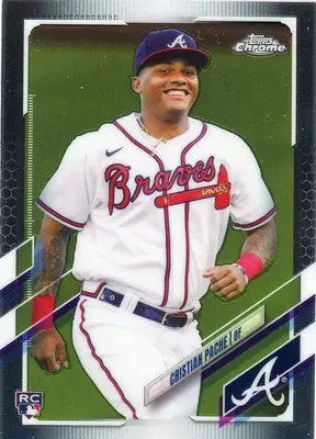 Cristian Pache Rookie 2021 Topps Chrome #178 Atlanta Braves - Baseball Card Single