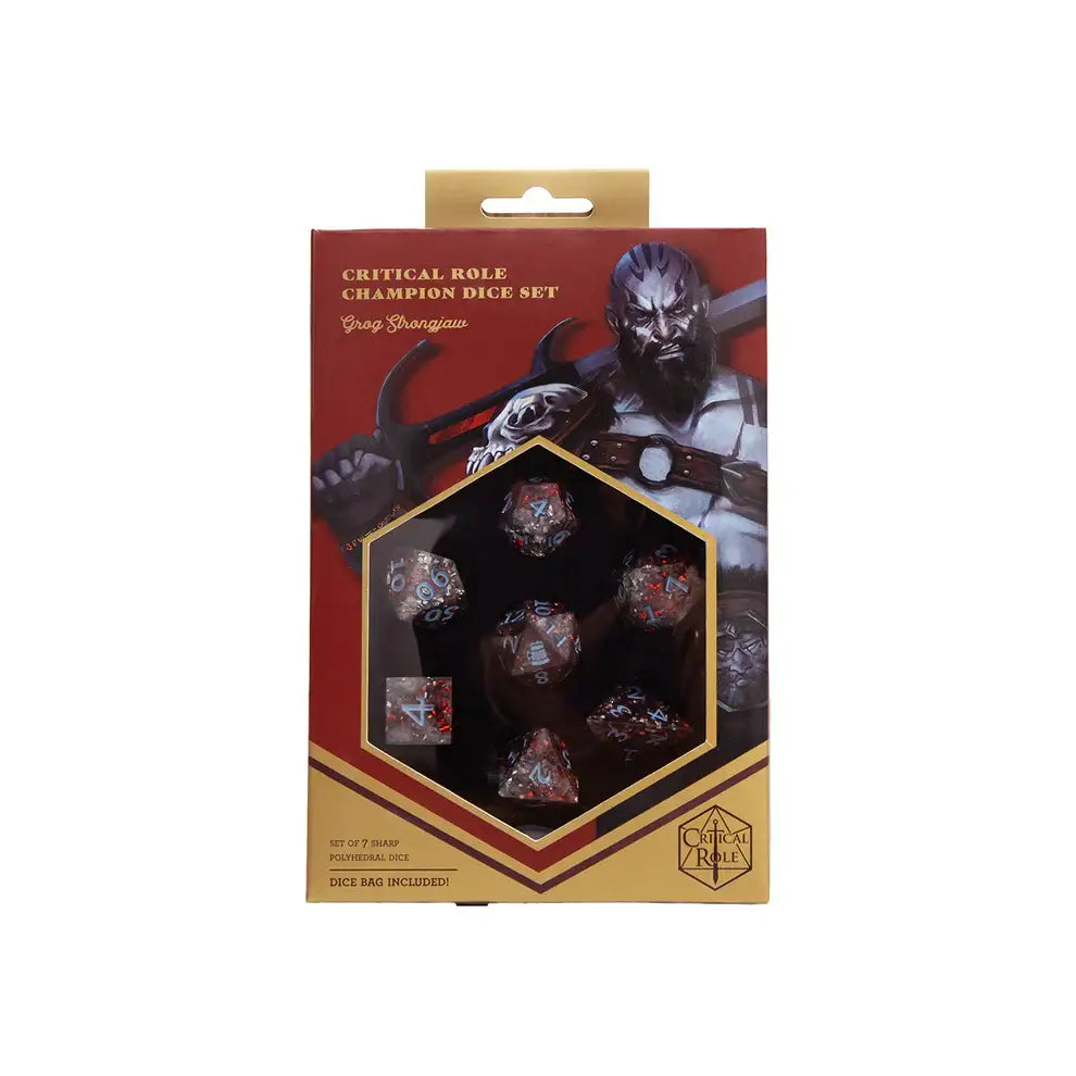 Critical Role RPG Dice Set: Grog Strongjaw - Gaming Supplies - Dice