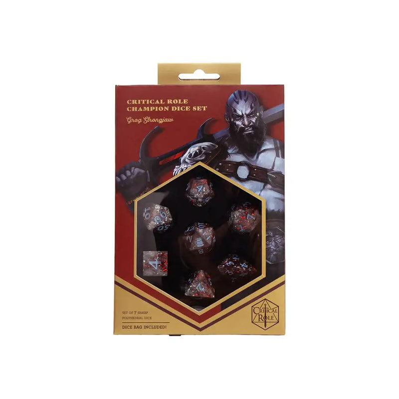 Critical Role RPG Dice Set: Grog Strongjaw - Gaming Supplies - Dice