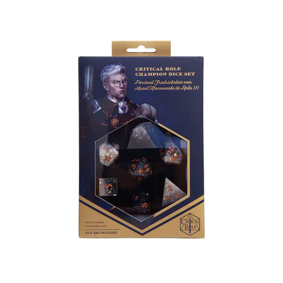 Critical Role RPG Dice Set: Percival Fredrickstein Von Musel Klossowski De Rolo III - Gaming Supplies - Dice