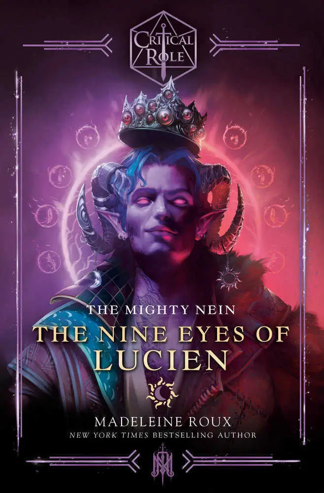 Fantasy novel cover featuring Critical Role The Mighty Nein Nine Eyes of Lucien