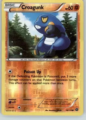 Croagunk - XY - Steam Siege - Reverse Holo LP - #58/114