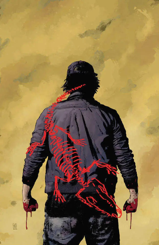 Person in black jacket with red scorpion design for Crocodile Black #2 trading card