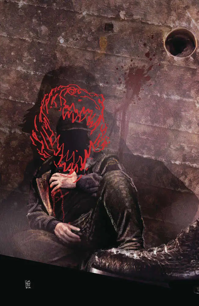 Figure in dark clothing with glowing red shape, featured on Crocodile Black #4 trading card