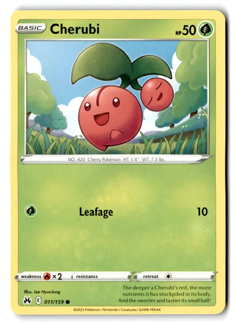 Crown Zenith #011/159 Cherubi - Pokémon Card Single
