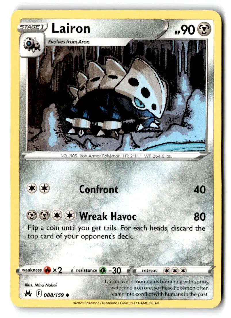 Crown Zenith #088/159 Lairon - Pokémon Card Single