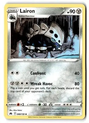 Crown Zenith #088/159 Lairon - Pokémon Card Single