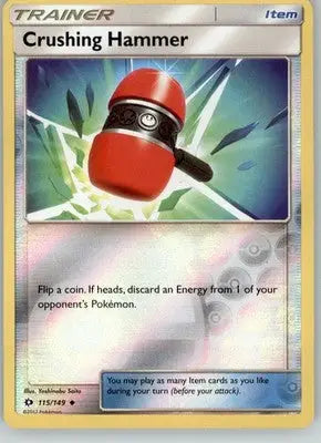Crushing Hammer - SM Base Set - 115/149 - Reverse Holo LP Pokemon - Pokémon Card Single