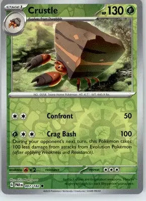 Crustle - Paradox Rift - 007/182 - Reverse Holo NM Pokemon - Pokémon Card Single