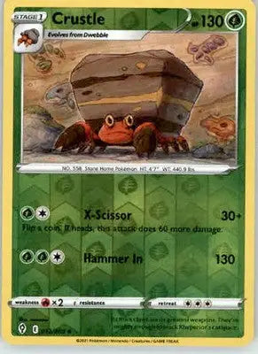 Crustle - SWSH07: Evolving Skies - 012/203 - Reverse Holo LP - Pokémon Card Single