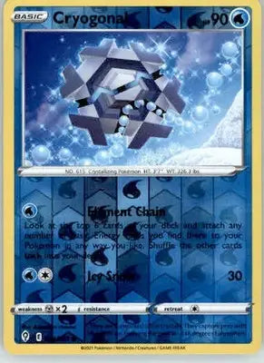 Cryogonal - SWSH07: Evolving Skies - 043/203 - Reverse Holo LP - Pokémon Card Single