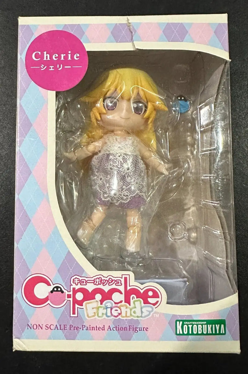 Cu-Poche Friends Cherie action figure in box, showcasing multiple points of articulation