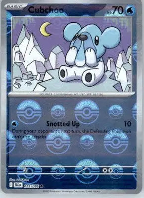 Cubchoo - Poke Ball Pattern - SV: Black Bolt - 025/086 - Holo NM - Pokémon Card Single