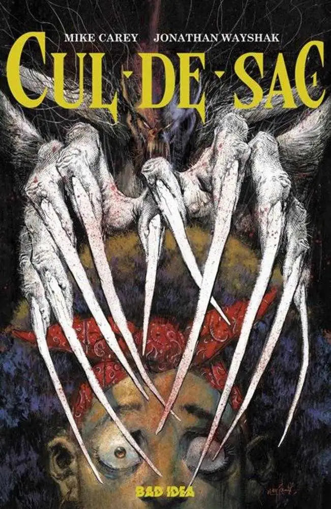 Horror comic book cover featuring a monstrous figure with claws for Cul De Sac #1 by Jonathan Wayshak