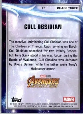 Cull Obsidian - 2025 Topps Chrome Marvel Studios - #87 - Non_sport - Non-Sports Card Single