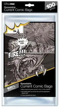 Pack of ultra clear resealable comic bags for current size comics 6-7/8’’ x 10-1/2