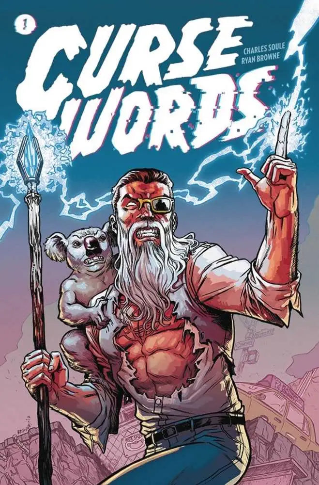 Comic book cover for Curse Words TP Volume 01 with dark magical themes and artistic design