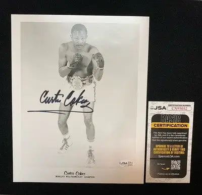 Curtis Cokes Signed 8x10 Photo World Welterweight Champion Authentic Auto JSA - Sports Memorabilia