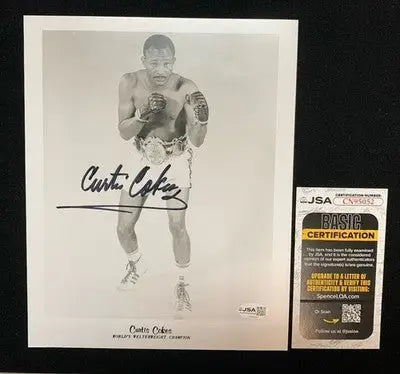 Curtis Cokes Signed 8x10 Photo World Welterweight Champion Authentic Auto JSA - Sports Memorabilia