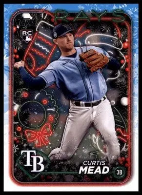 Curtis Mead Rookie 2024 Topps Holiday #H53 Tampa Bay Rays - Baseball Card Single