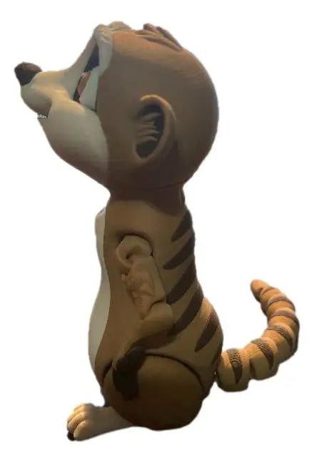 Cute Meerkat Figurine Standing Animal Desk Shelf Decor 3D Printed