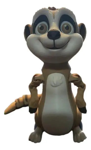 Cute Meerkat Figurine Standing Animal Desk Shelf Decor 3D Printed