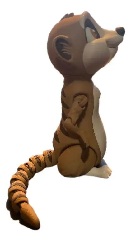 Cute Meerkat Figurine Standing Animal Desk Shelf Decor 3D Printed