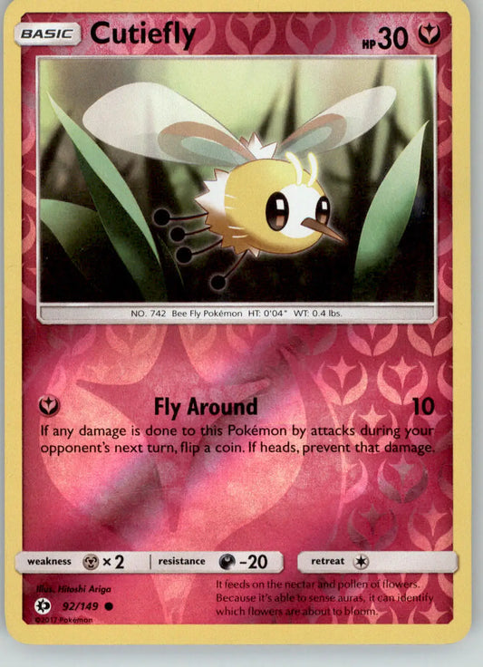 Cutiefly - SM Base Set - 92/149 - Reverse Holo LP Pokemon - Pokémon Card Single