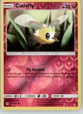 Cutiefly - SM Base Set - 92/149 - Reverse Holo LP Pokemon - Pokémon Card Single
