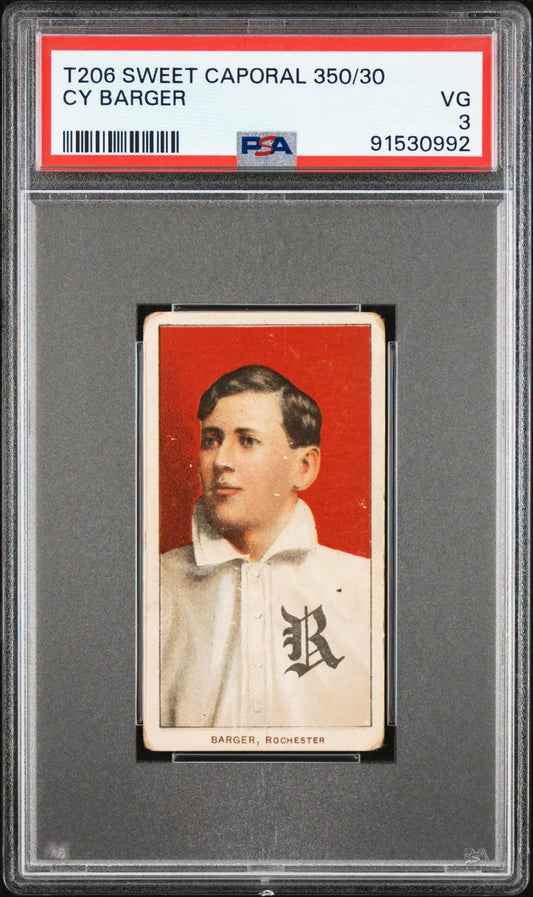 Cy Barger 1909-11 T206 Sweet Caporal 350/30 PSA 3 Very Good - Baseball Card Single