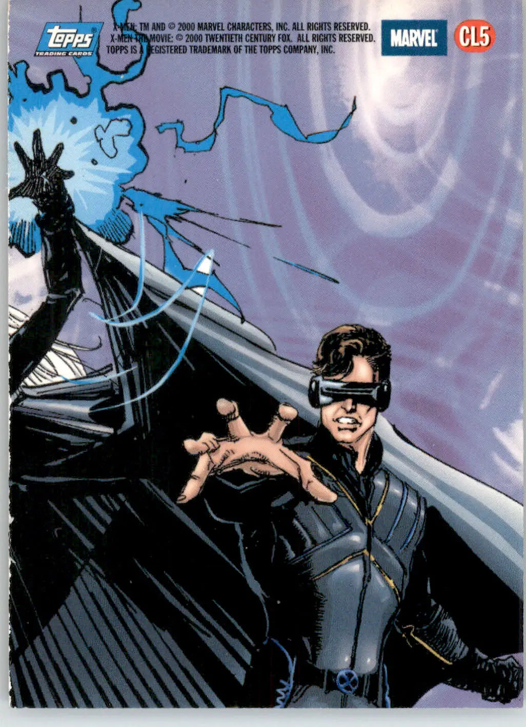 Cyclops (Art) - 2000 Topps X-Men The Movie - #CL5 - Clear-Cling Non_sport - Entertainment Card Single