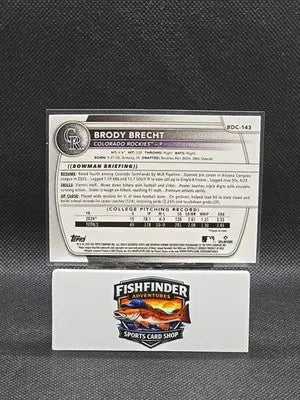 CZ124 - 2025 Bowman Draft - Brody Brecht #BDC-143 - Chrome Lazer - Baseball Card Single