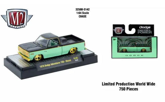 M2 Machines AutoThentics Rel S142 1:64 1978 Dodge Adventurer 150 Diesel CHASE - Collectibles