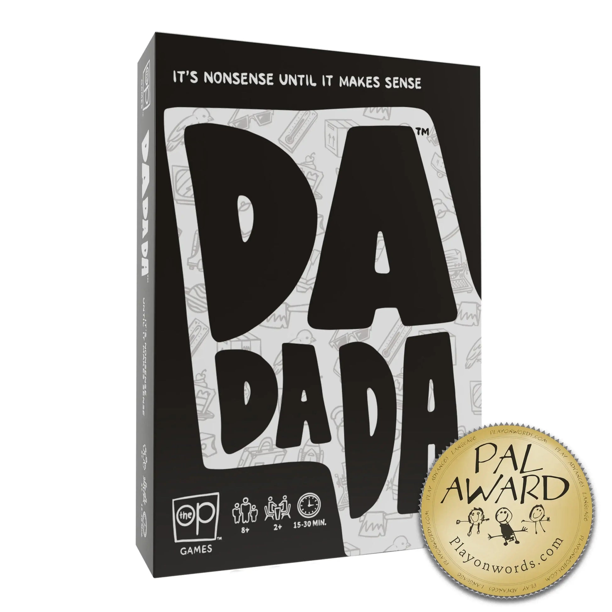 DaDa board game box featuring trading cards including baseball and football cards for fun gameplay