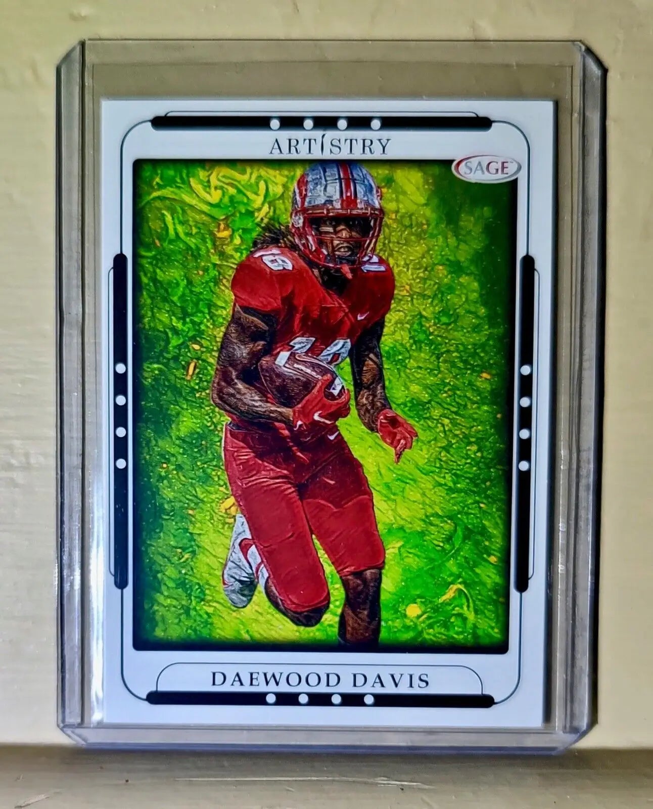 Daewood Davis 2023 SAGE NFL Artistry Football #34 Card