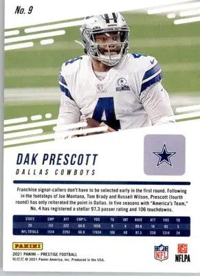 Dak Prescott - 2021 Panini Prestige - #9 - Football - Football Card Single