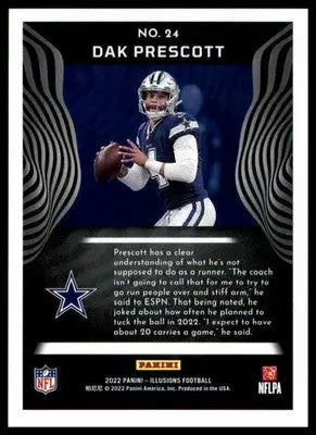 Dak Prescott 2022 Panini Illusions #24 Dallas Cowboys - Football Card Single