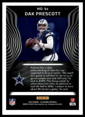 Dak Prescott 2022 Panini Illusions Retail #24 Dallas Cowboys - Football Card Single