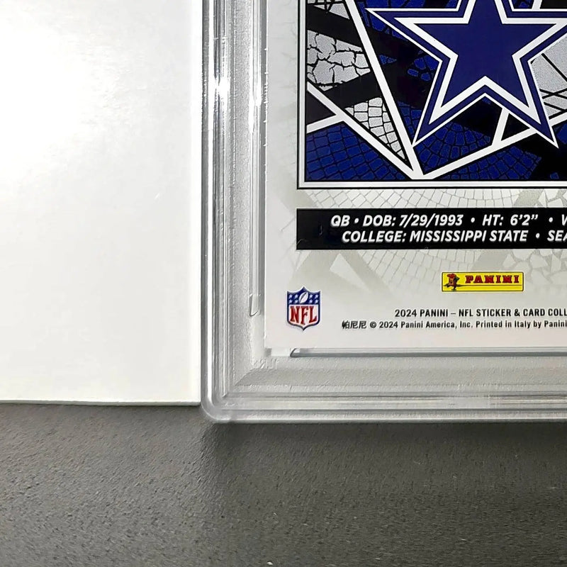 Dak Prescott 2024 Panini Sticker Collection 167/349 #57 Blue Foil PSA 8 NM-MT