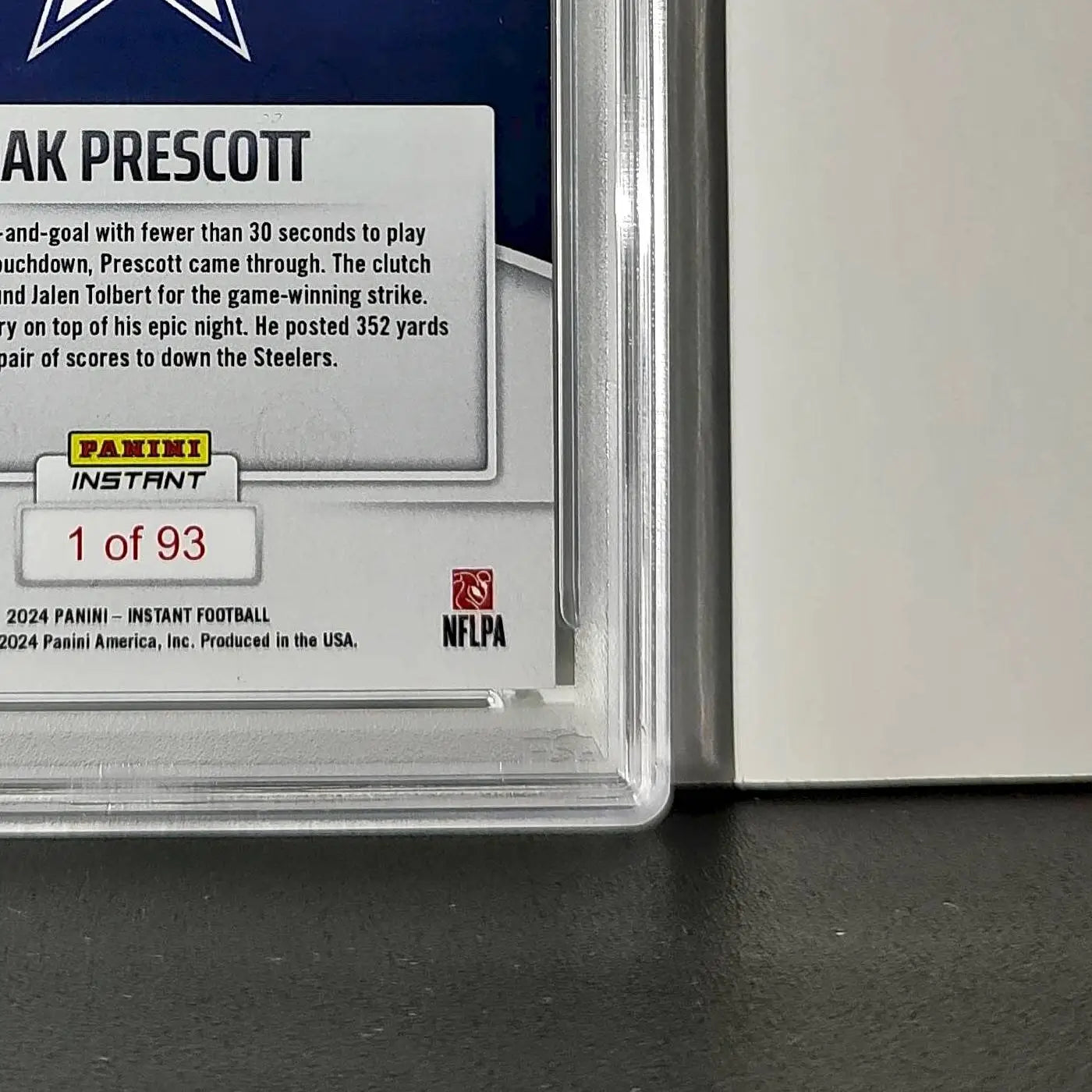 Dak Prescott Rookie 2024 Panini Instant NFL #76 PSA 10 Gem Mint