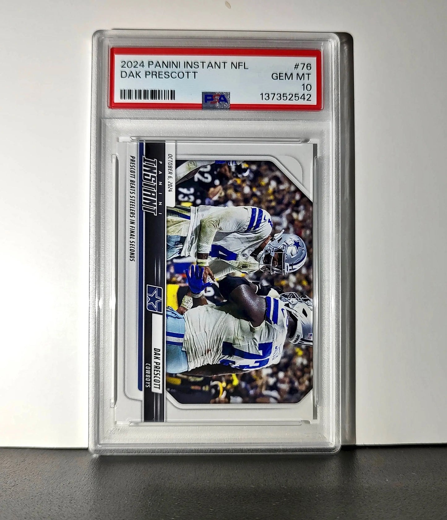 Dak Prescott Rookie 2024 Panini Instant NFL #76 PSA 10 Gem Mint - Football Card Single