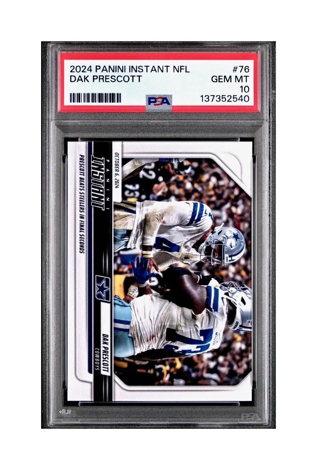 Dak Prescott Rookie 2024 Panini Instant NFL #76 PSA 10 Gem Mint