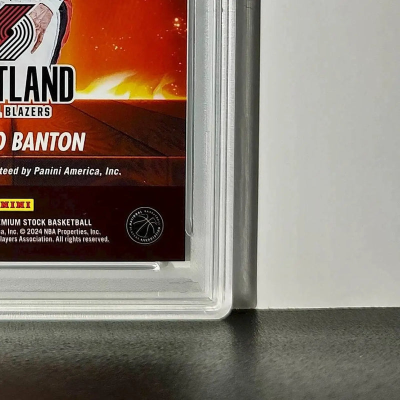 Dalano Banton 2023 NBA Hoops #HS-DN0 Hot Signatures Prizm Disco PSA 9 Auto 10 - Basketball Card Single