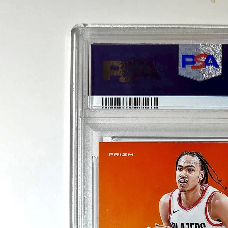 Dalano Banton 2023 NBA Hoops #HS-DN0 Hot Signatures Prizm Disco PSA 9 Auto 10 - Basketball Card Single