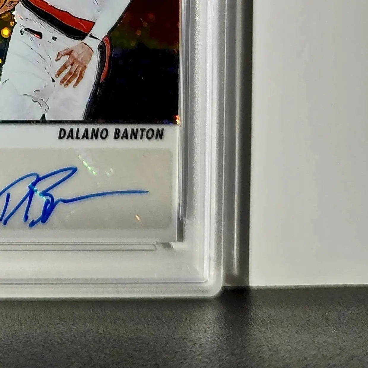 Dalano Banton 2023 NBA Hoops #HS-DN0 Hot Signatures Prizm Disco PSA 9 Auto 10 - Basketball Card Single